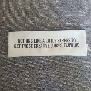 Canvas pencil case/ makeup bag